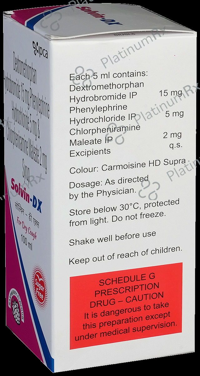 Solvin-DX Syrup Raspberry Sugar Free