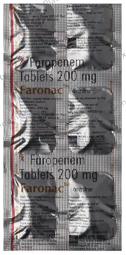 Faronac 200mg Tablet 6s