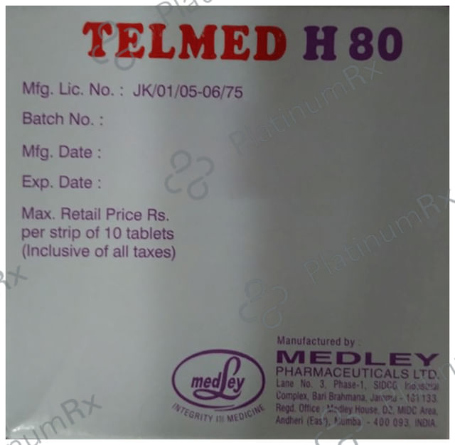 Telmed H 80 12.5/80mg Tablet 10s