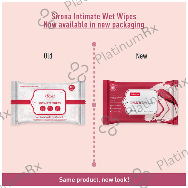 Sirona Intimate Wet Wipes 10 wipes
