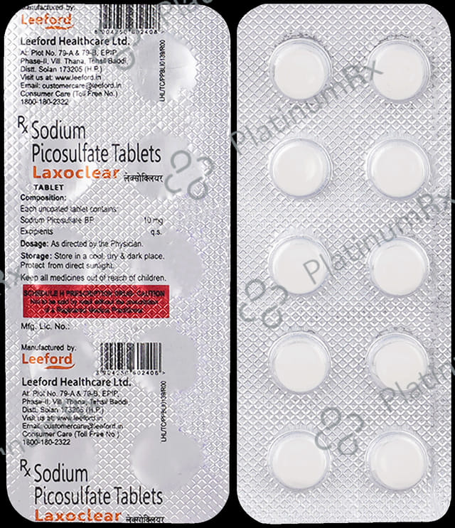 Laxoclear 10mg Tablet 10s