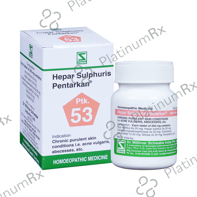 Dr Willmar Schwabe India Hepar Sulphuris Pentarkan Tablet