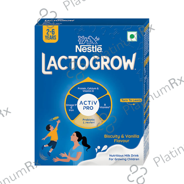 Nestle Lactogrow with Whey Protein, Calcium & Vitamin D (2 to 6 Years) - Flavour Biscuity and Vanilla