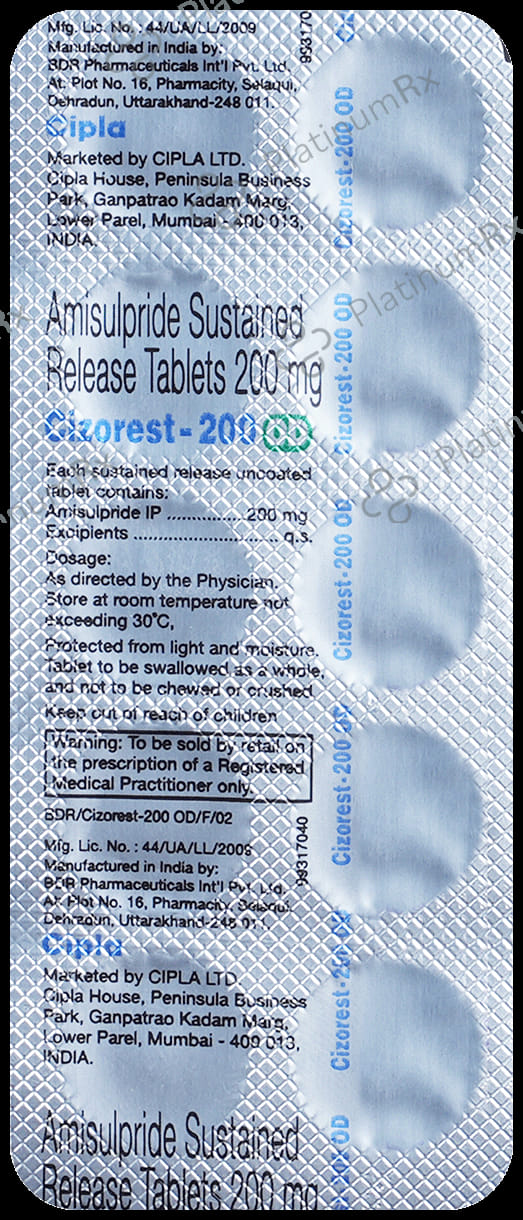 Cizorest 200 OD Tablet SR