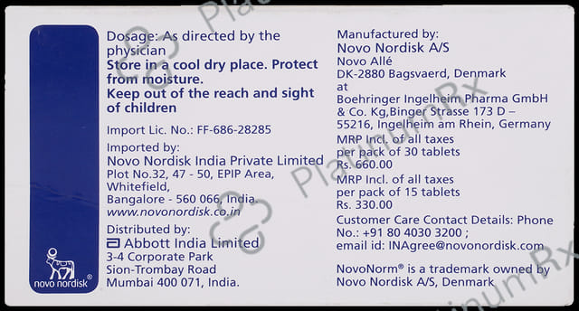 Novonorm 2mg Tablet 30s