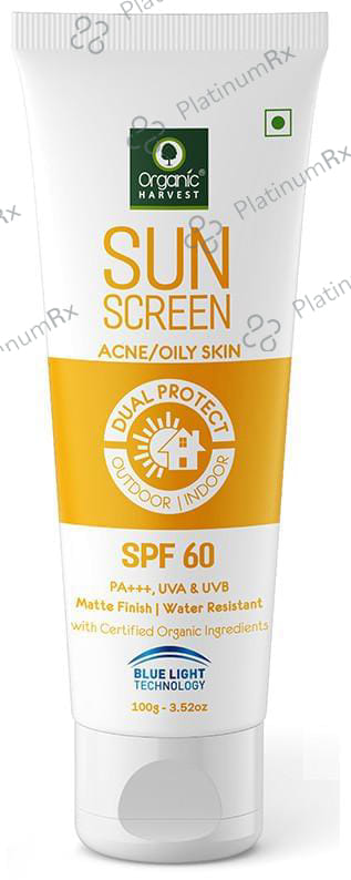 Organic Harvest SPF 60 for Acne Oily Skin Sunscreen