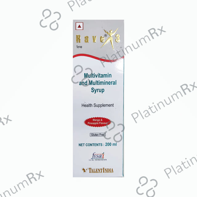 Rave 3 Pineapple Mango Flavour Syrup 200ml