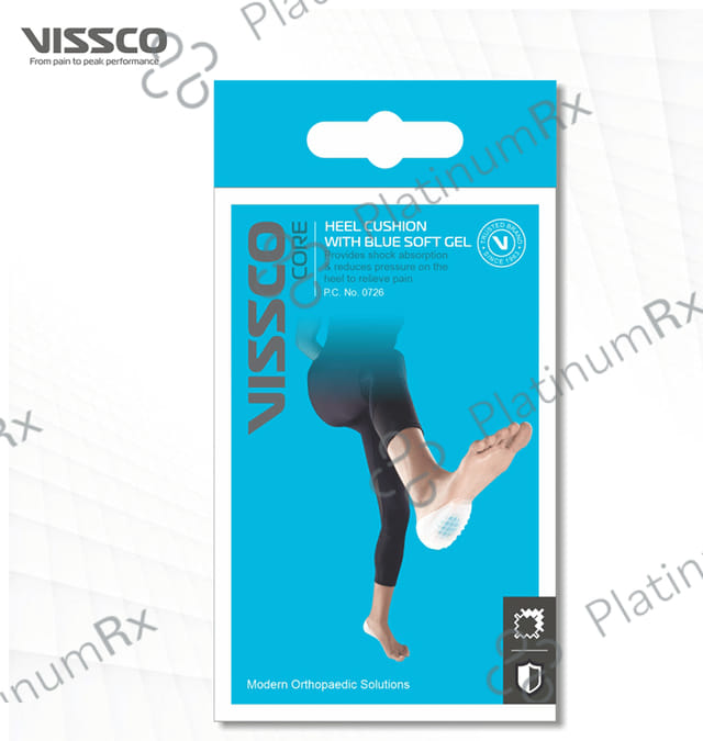 Vissco Core Heel Cushion with Blue Soft Gel 0726 Universal Blue