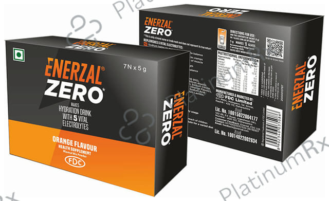 Enerzal Zero Rehydration Drink Powder Sachet (5gm Each) Orange