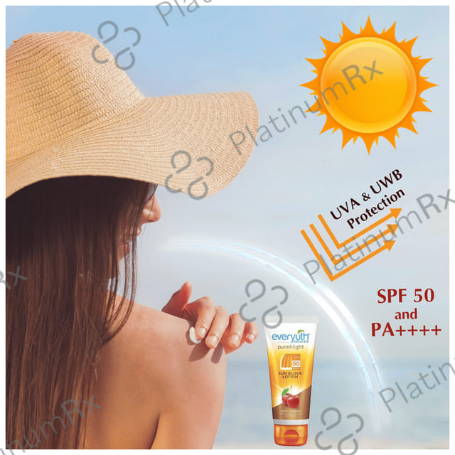 Everyuth Naturals Pure & Light Sun Block SPF 50 Lotion 50gm