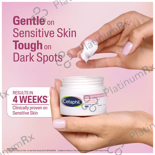 Cetaphil Brightening Night Comfort Cream For Sensitive Skin 50gm