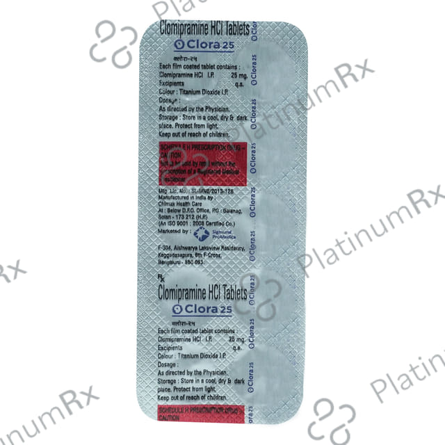Clora 25mg Tablet 10s