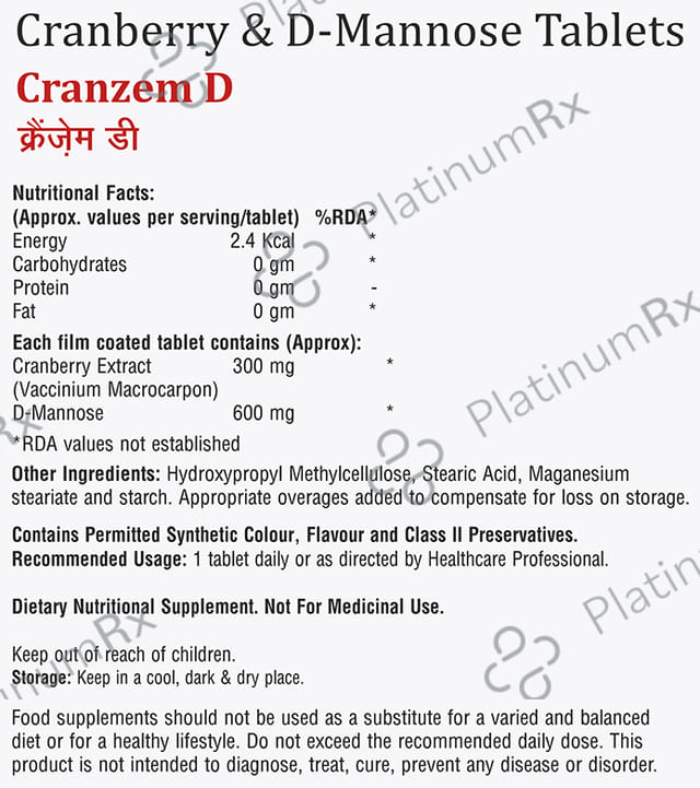 Zee Laboratories Cranzem D Tablet