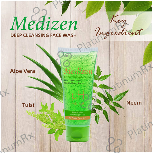 Medizen Deep Cleansing Face Wash (100ml Each) 3 Tube
