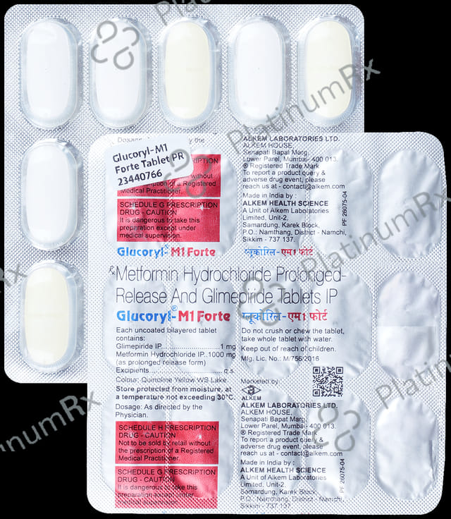 Glucoryl M1 Forte PR 1/1000mg Tablet 15s