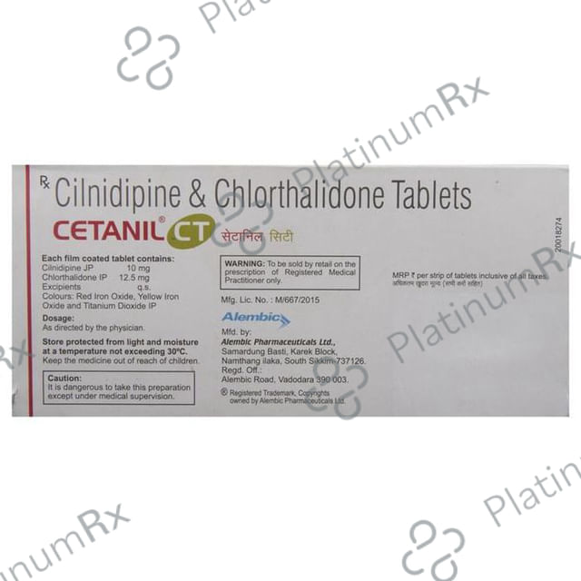 Cetanil CT 12.5/10mg Tablet 10s