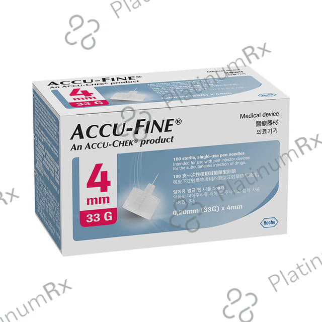 Accu Fine Needle Pen 4mm 33G 100s