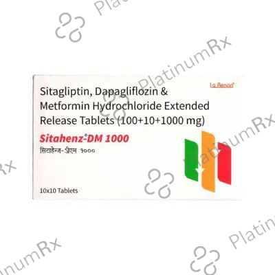 Sitahenz DM 10/1000/100mg Tablet 10s