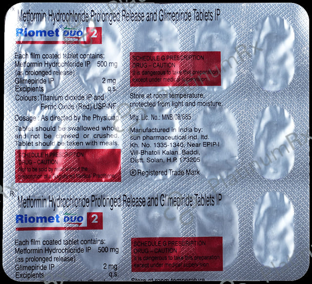 Riomet Duo 2/500mg Tablet PR 15s