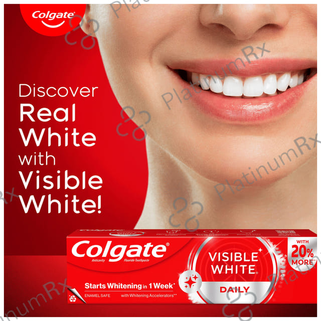 Colgate Visible White Teeth Whitening Fluoride Toothpaste 50gm