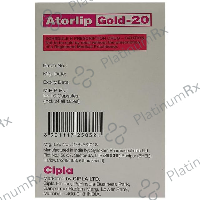 Atorlip Gold 20/75/75mg Capsule 10s