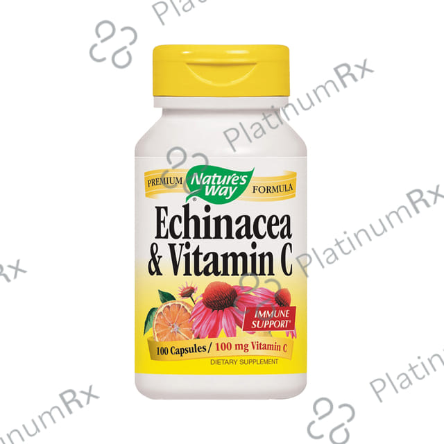 Nature's Way Echinacea & Vitamin C 100mg Capsule (100 Each)