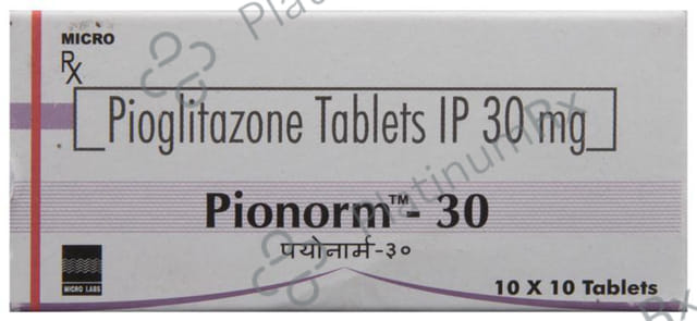 Pionorm 30mg Tablet 10s