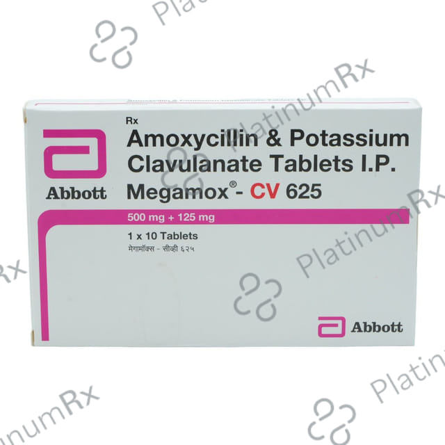 Megamox CV 500/125mg Tablet 10s