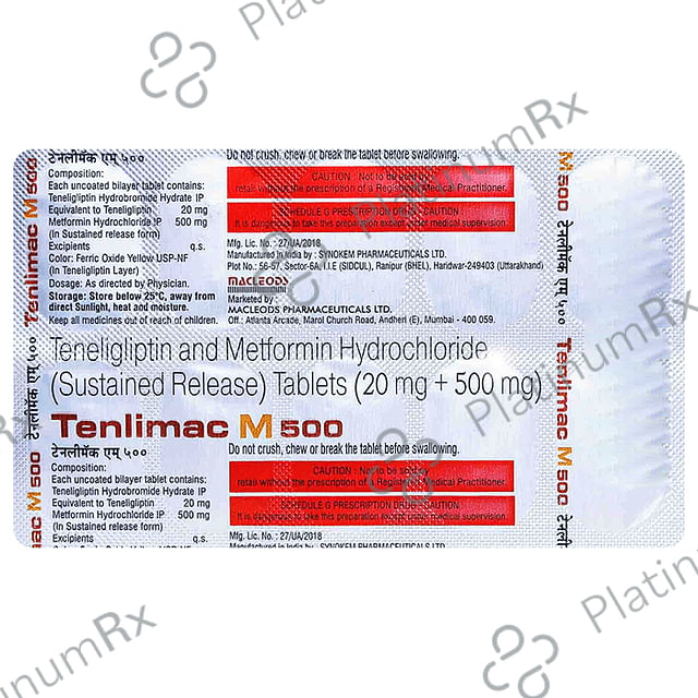 Tenlimac M 500/20mg Tablet SR 15s