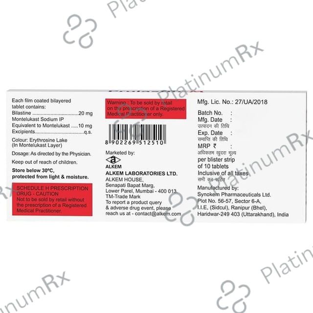 Prulastin M 20/10mg Tablet 10s