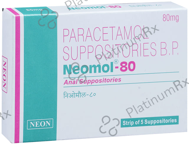 Neomol 80mg Suppository 5s