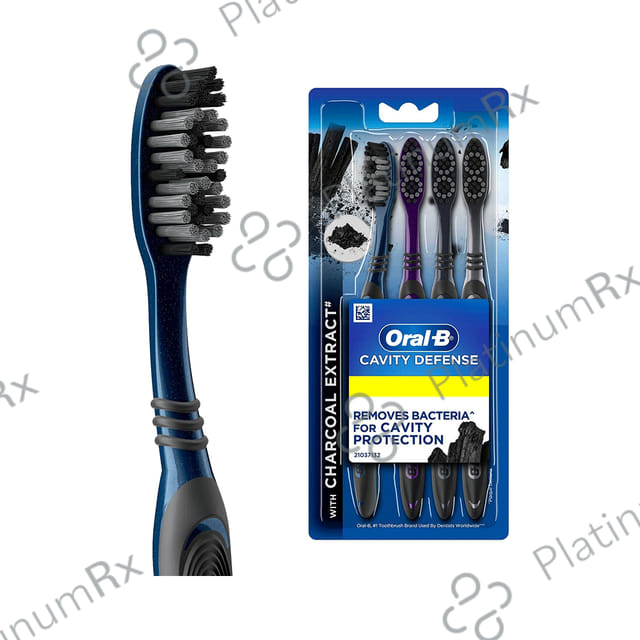 Oral-B Cavity Defence Medium Toothbrush with Charcoal