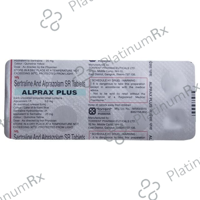 Alprax Plus 0.5/25mg Tablet SR 10s