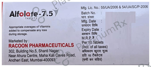 Alfolate 7.5mcg Tablet 10s
