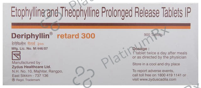 Deriphyllin Retard 231/69mg Tablet PR 30s