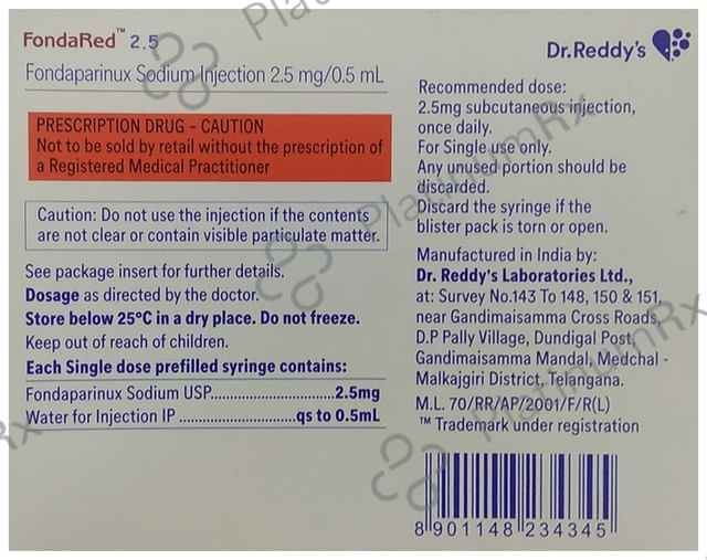 Fondared 2.5mg Injection 1s