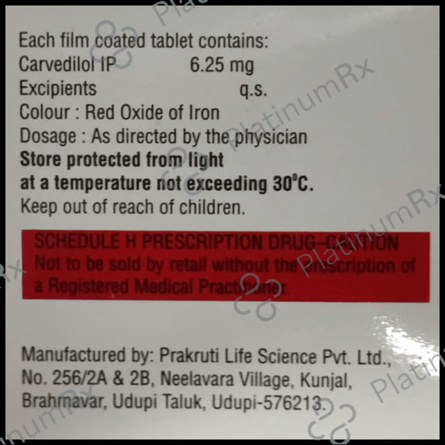 Carvistar 6.25mg Tablet 15s