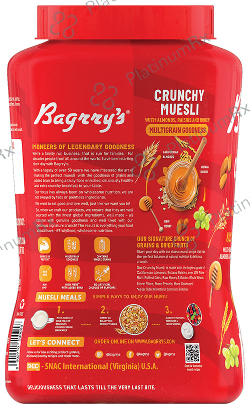 Bagrry's Crunchy Muesli with Almonds, Raisins & Honey