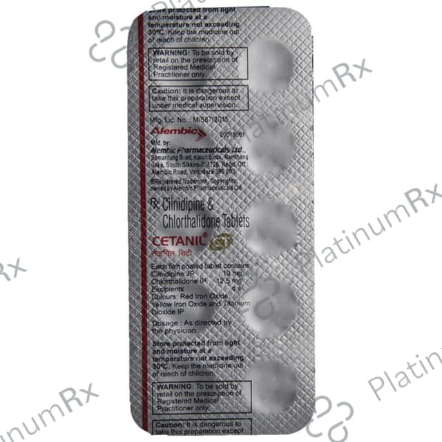 Cetanil CT 12.5/10mg Tablet 10s