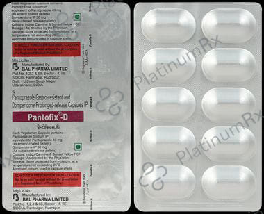 Pantofix D 30/40mg PR Capsule 10s