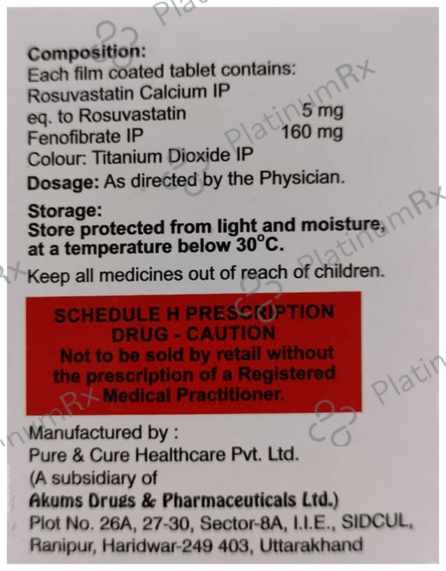 Jubira F 5 160/5mg Tablet 15s