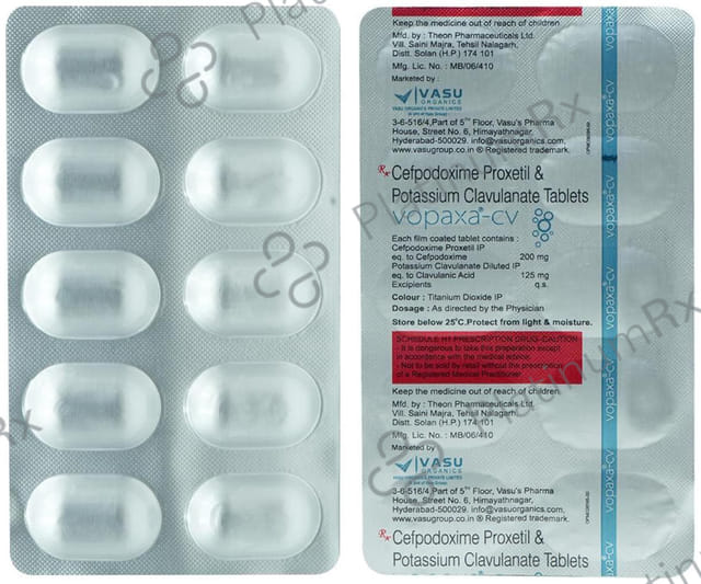 Vopaxa CV 200/125mg Tablet 10s