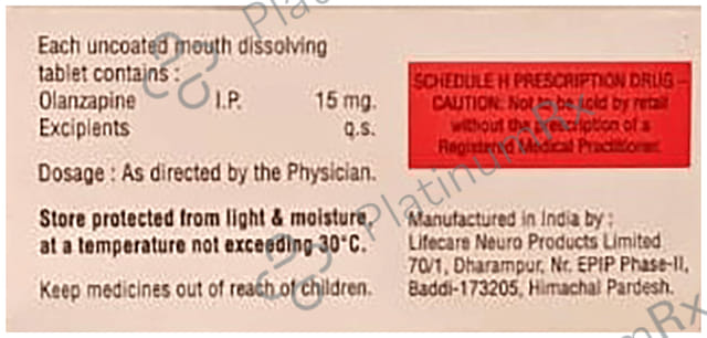 Olaquiz 15mg Tablet MD