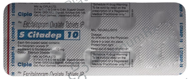 S Citadep 10mg Tablet 10s