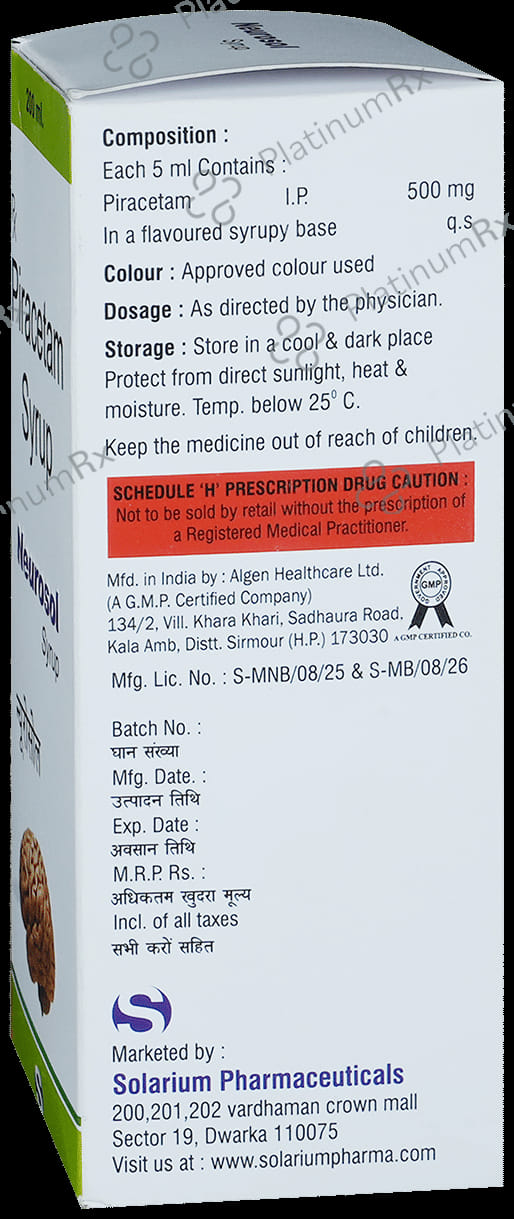 Neurosol 100mg Syrup 200 Syrup