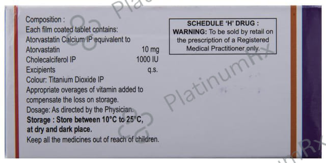 Atorsave D 10mg/1000IU Tablet 15s