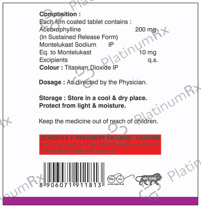 Acethama M 200/10mg Tablet SR 10s