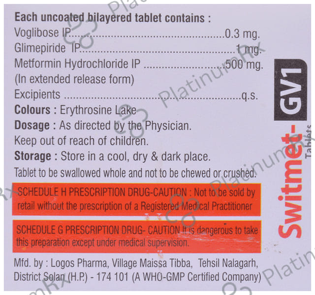Switmet GV 1 Tablet ER 10s