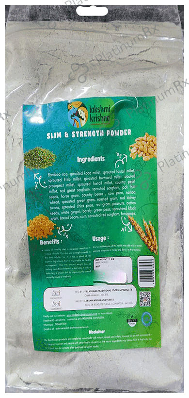 Lakshmi Krishna Slim & Strength Weight Loss Powder 500 gm