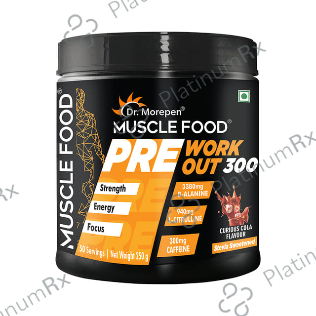 Dr. Morepen Muscle Food Pre Workout 300 Curious Cola